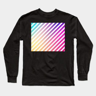 Soft pastle rainbow colors pattern Long Sleeve T-Shirt